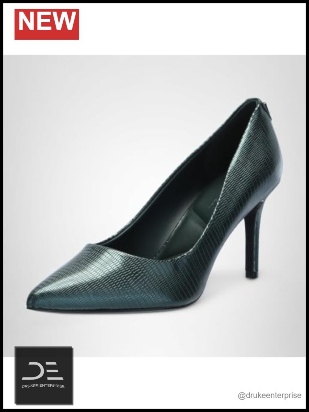 Faux Leather Snake Textured Dress Pump Low Top Pull-On